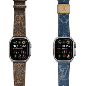Bundle of 2 Designer Apple Watch Bands 1 2 3 4 5 6 7 8 9 10 SE ULTRA 2 LV